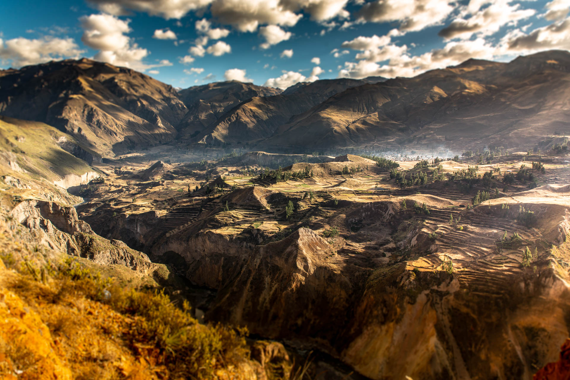 Vibrant mountainous landscape in South America